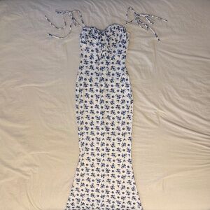 Floral Pattern Summer Maxi Dress